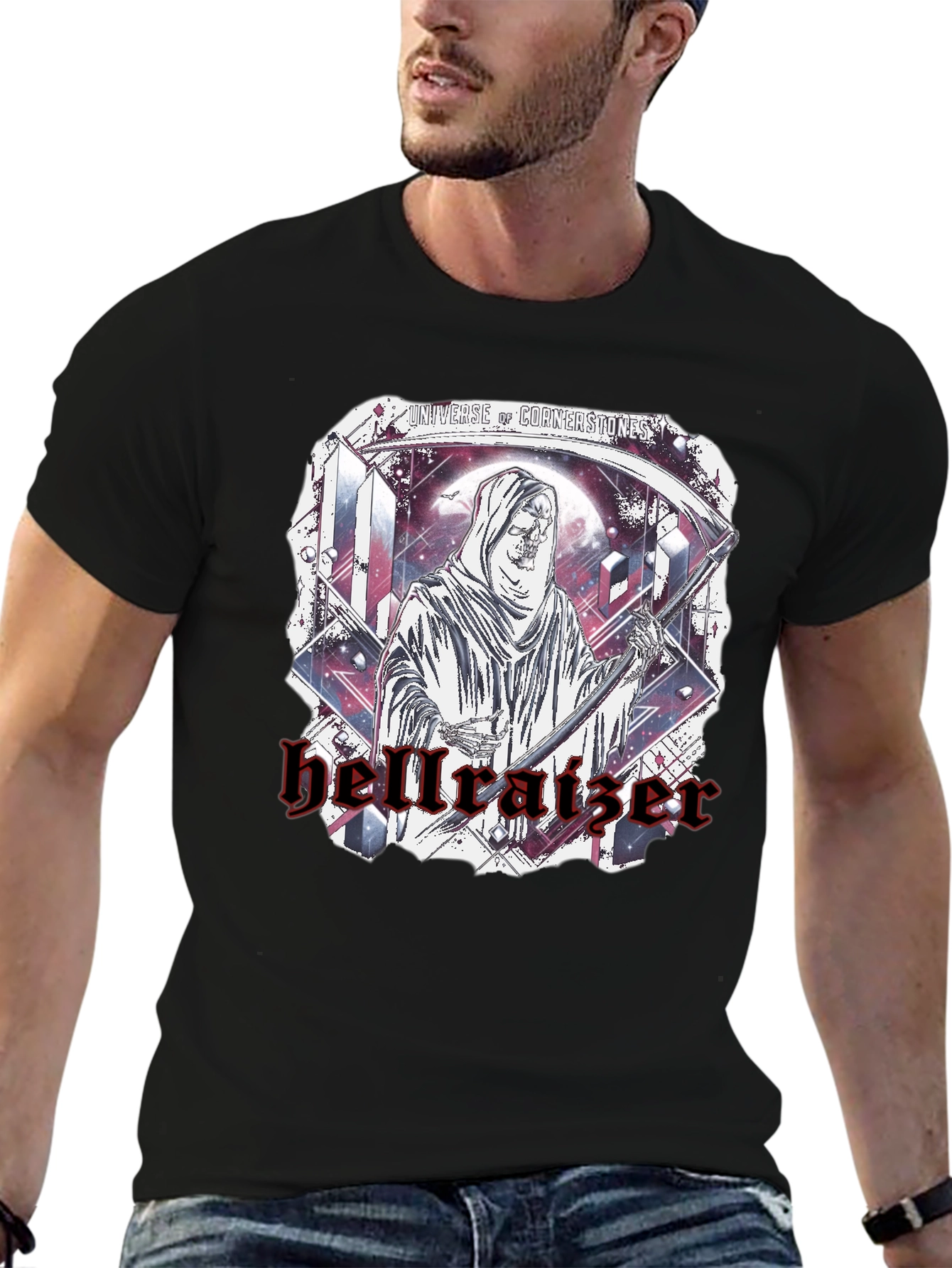 Hellraiser Graphic Print Black T-Shirt