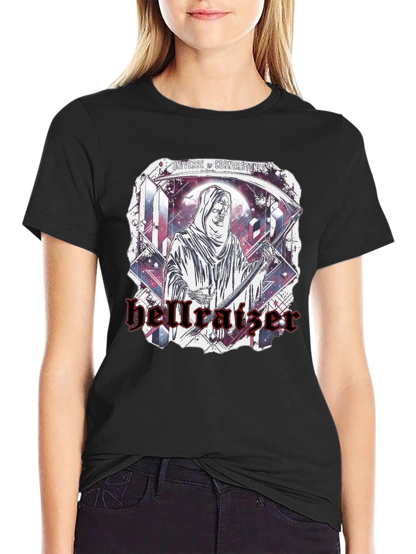 Hellraiser Graphic Print Black T-Shirt