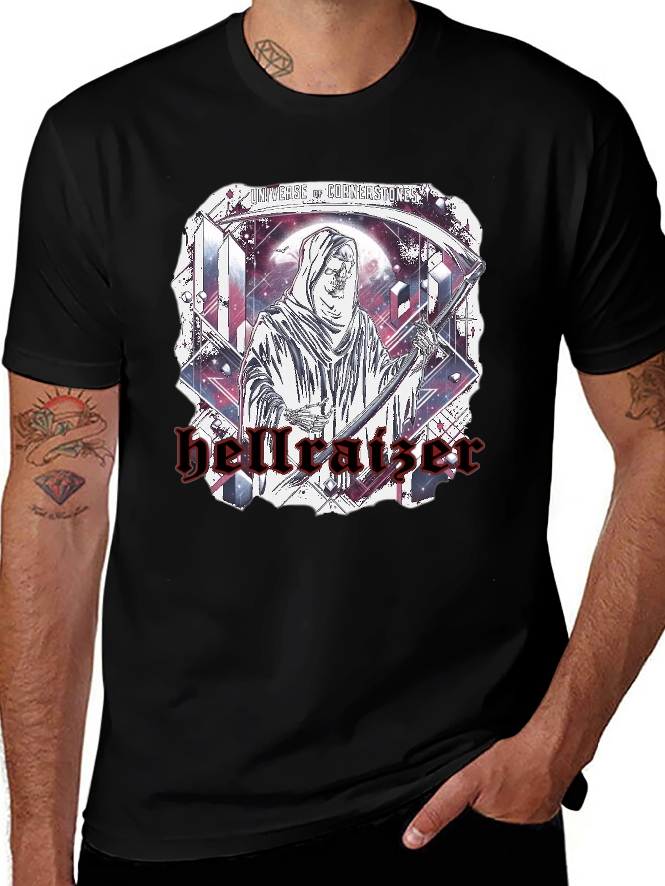 Hellraiser Graphic Print Black T-Shirt