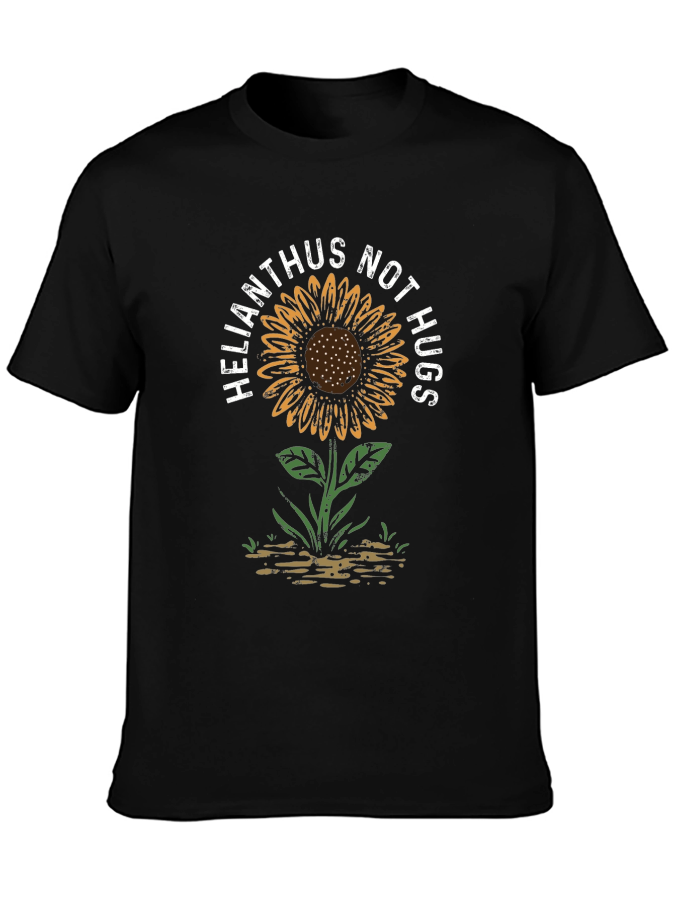 Helianthus Not Hugs Sunflower Graphic T-Shirt