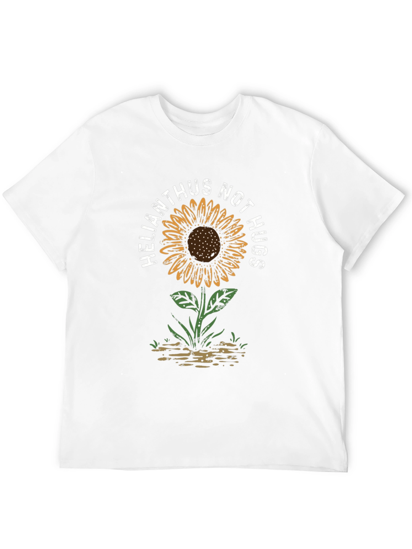 Helianthus Not Hugs Sunflower Graphic T-Shirt