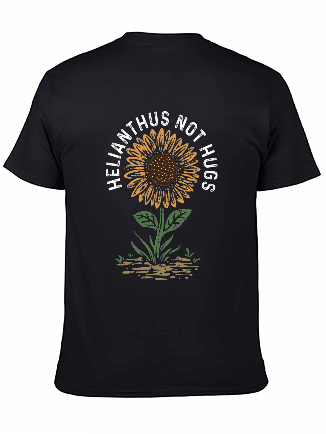 Helianthus Not Hugs Sunflower Graphic T-Shirt