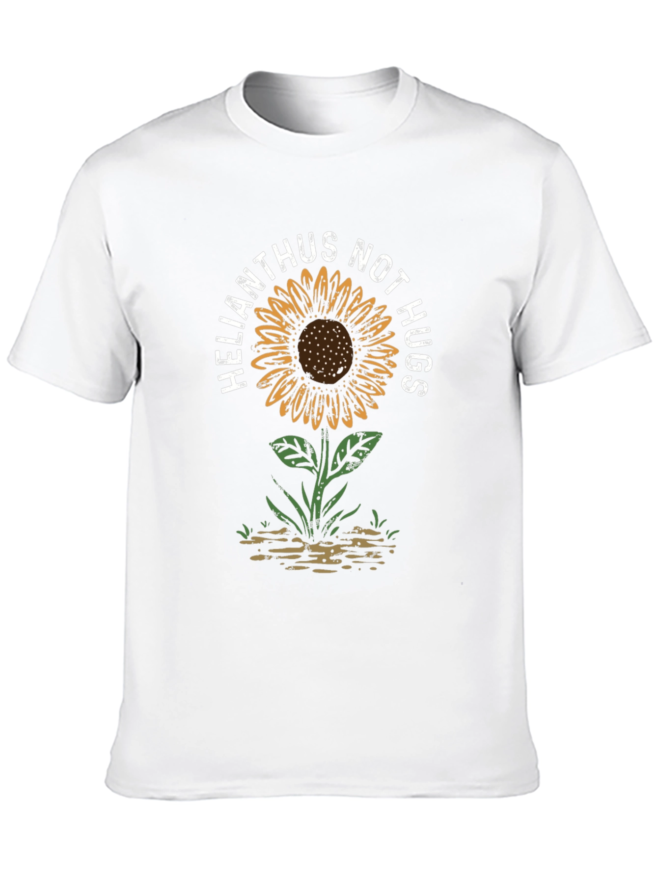 Helianthus Not Hugs Sunflower Graphic T-Shirt