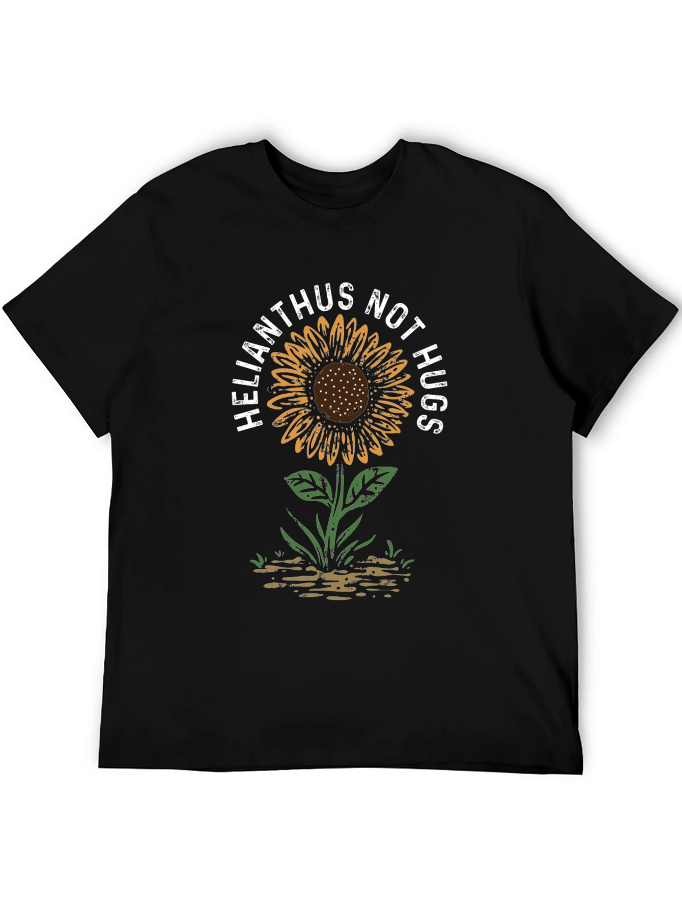 Helianthus Not Hugs Sunflower Graphic T-Shirt