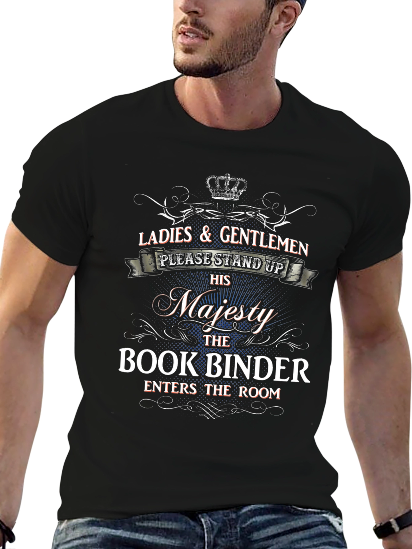 Majesty Book Binder T-Shirt - Stand Up!