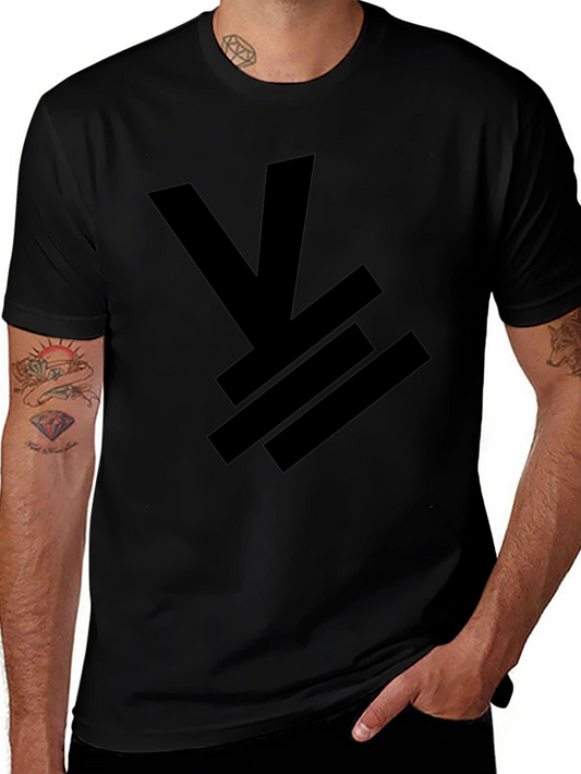 Mens Black Graphic Tee - Abstract Design