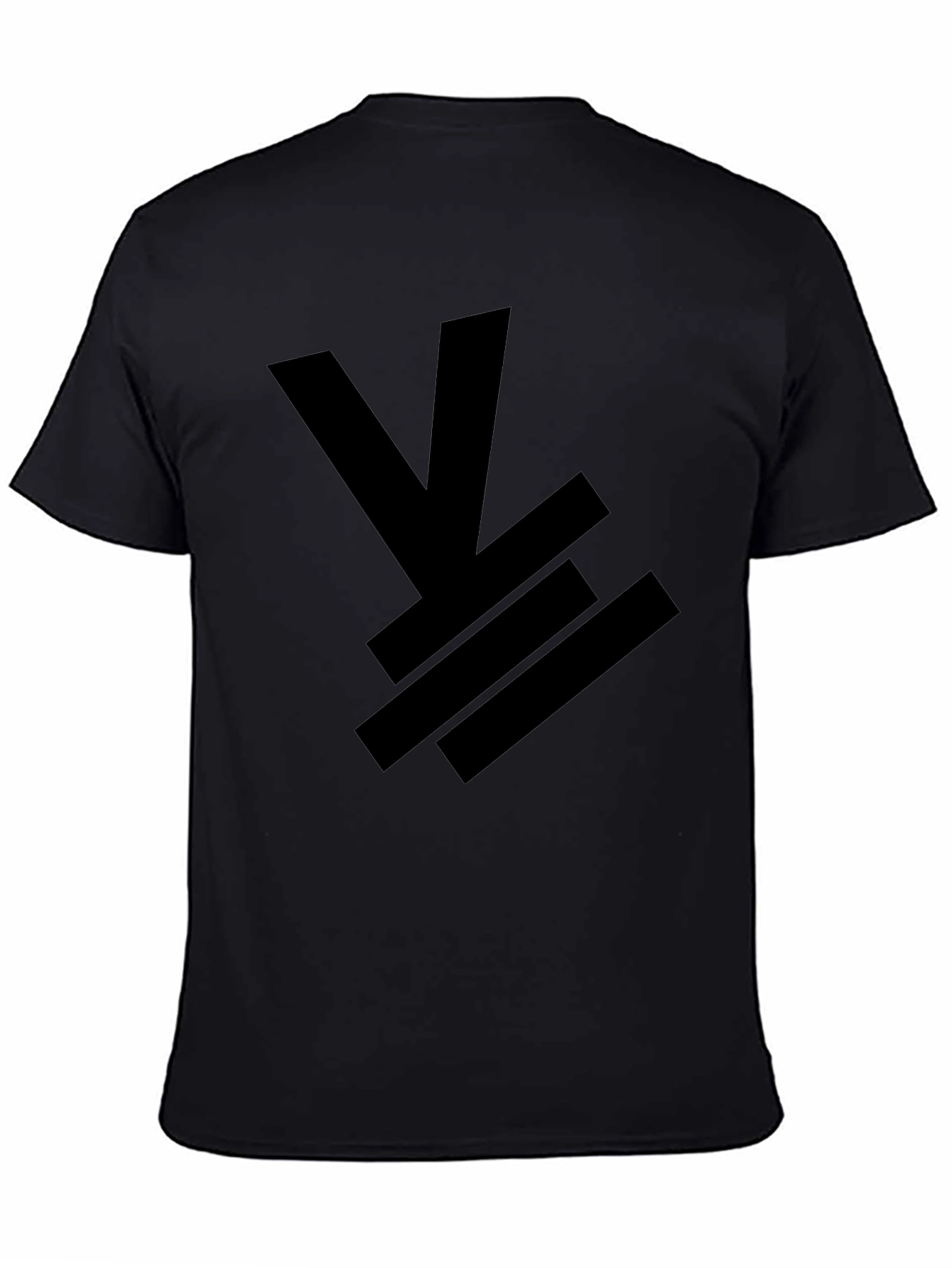 Mens Black Graphic Tee - Abstract Design