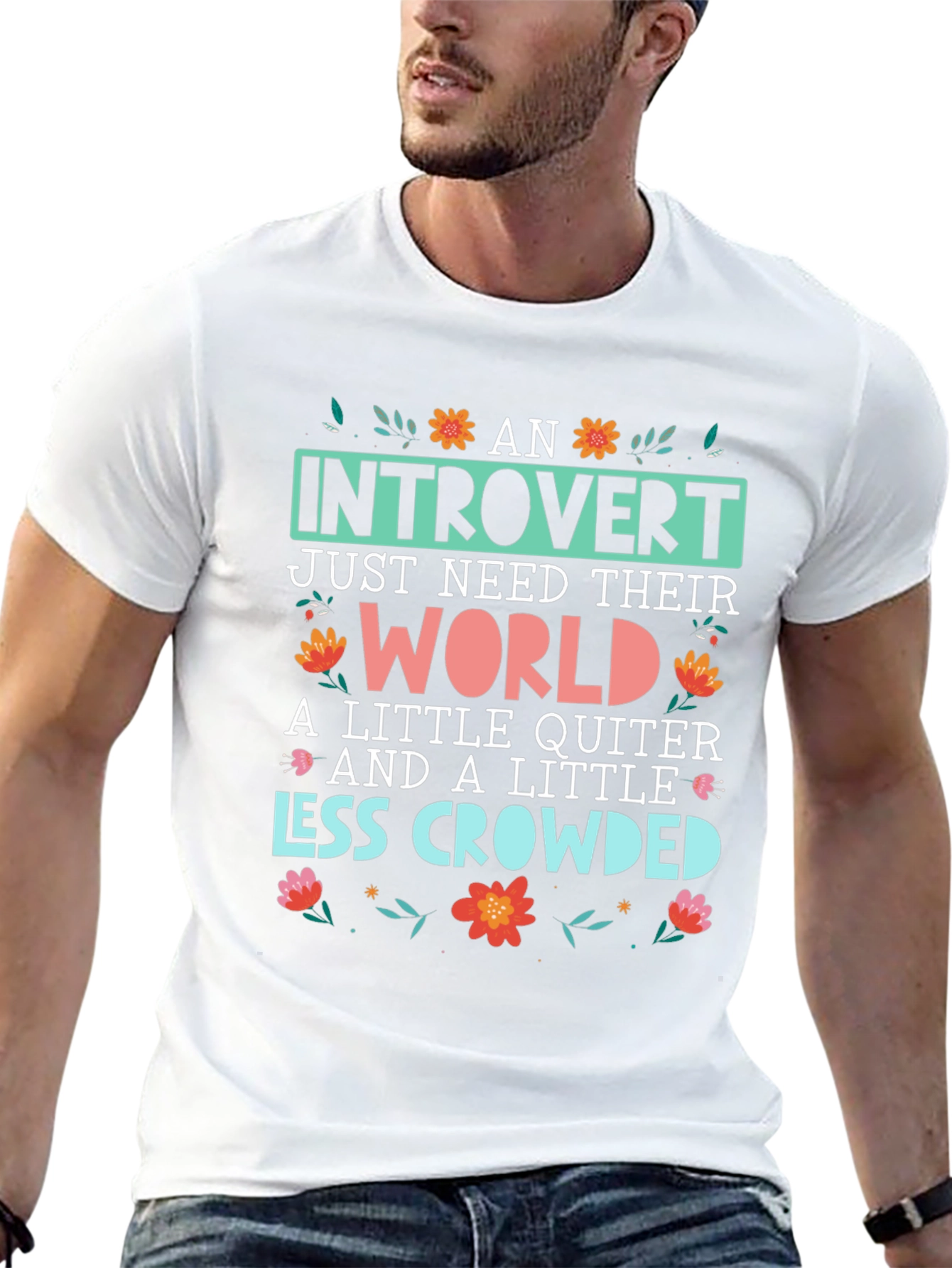 Introvert T-Shirt: World Quiter Less Crowded