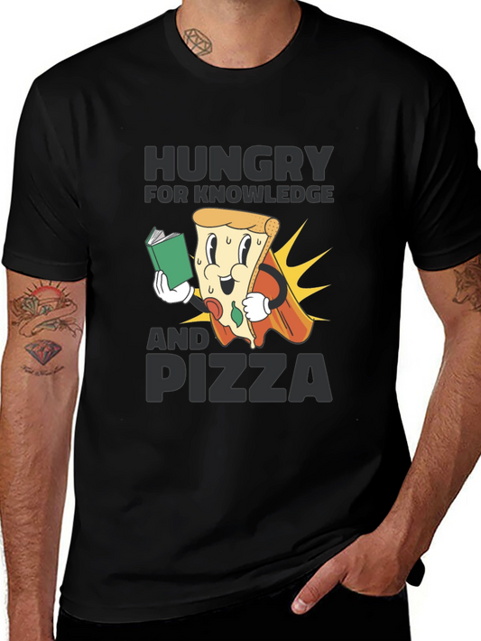 Hungry for Knowledge and Pizza Graphic Tee