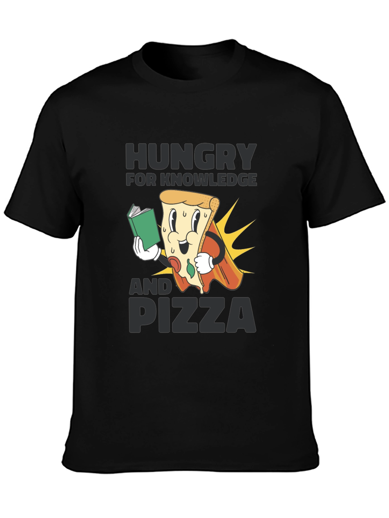 Hungry for Knowledge and Pizza Graphic Tee