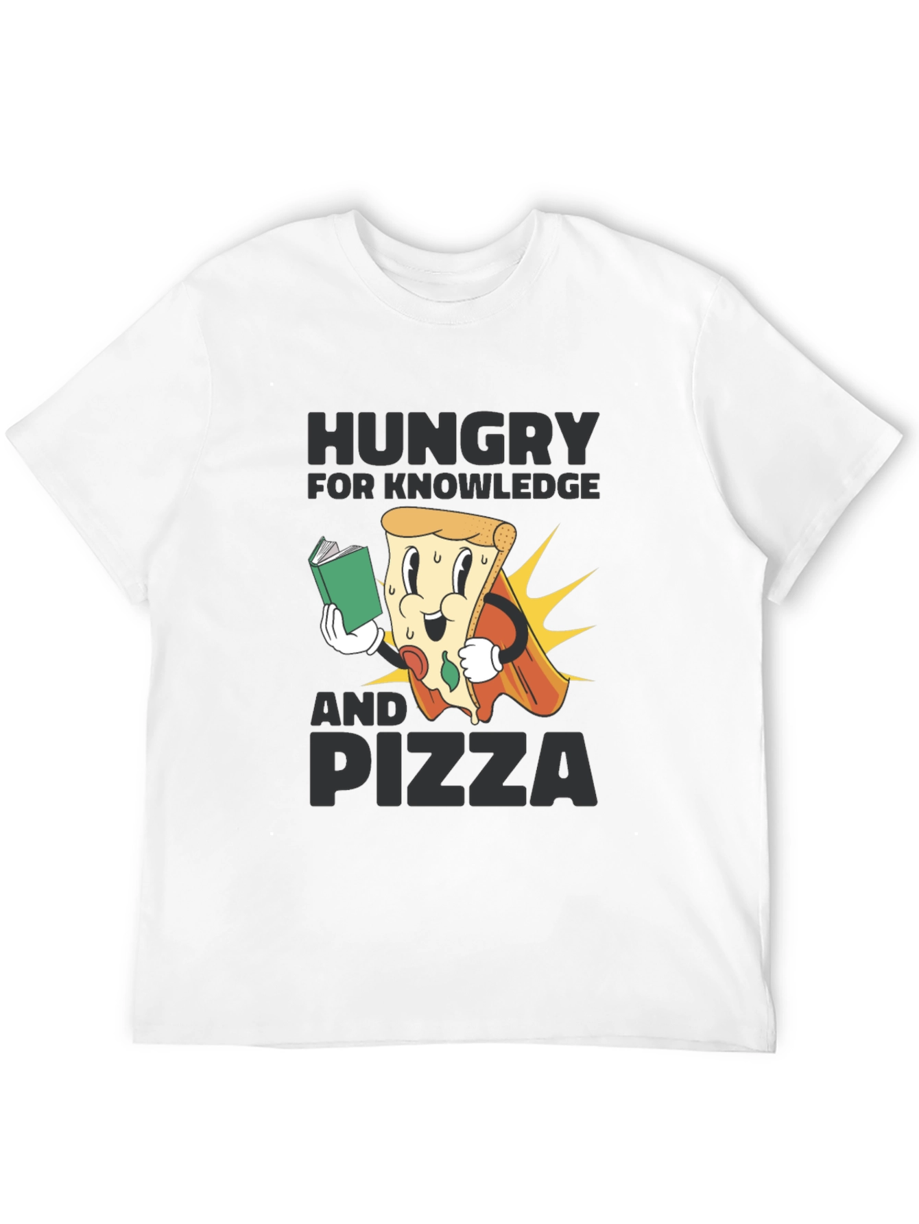 Hungry for Knowledge and Pizza Graphic Tee