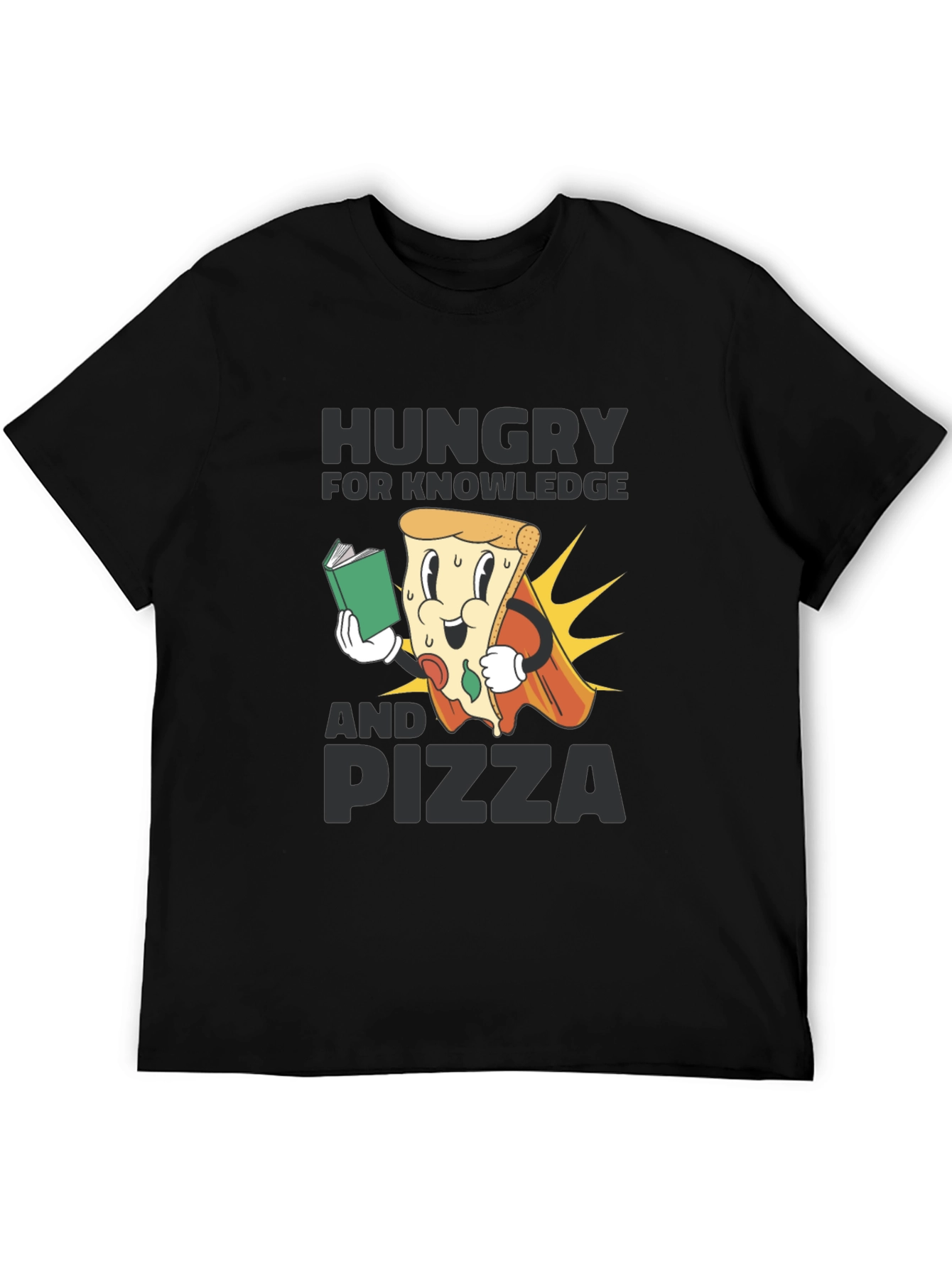 Hungry for Knowledge and Pizza Graphic Tee
