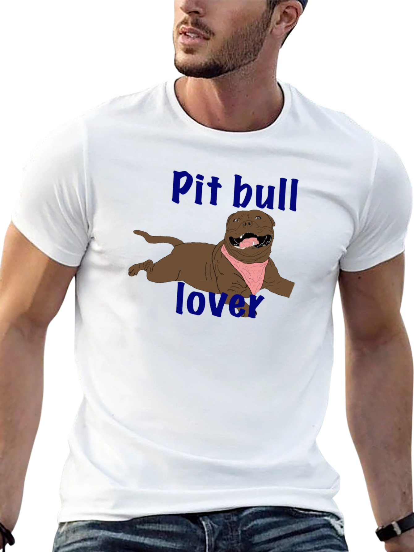Pitbull Lover Graphic T-Shirt - Black