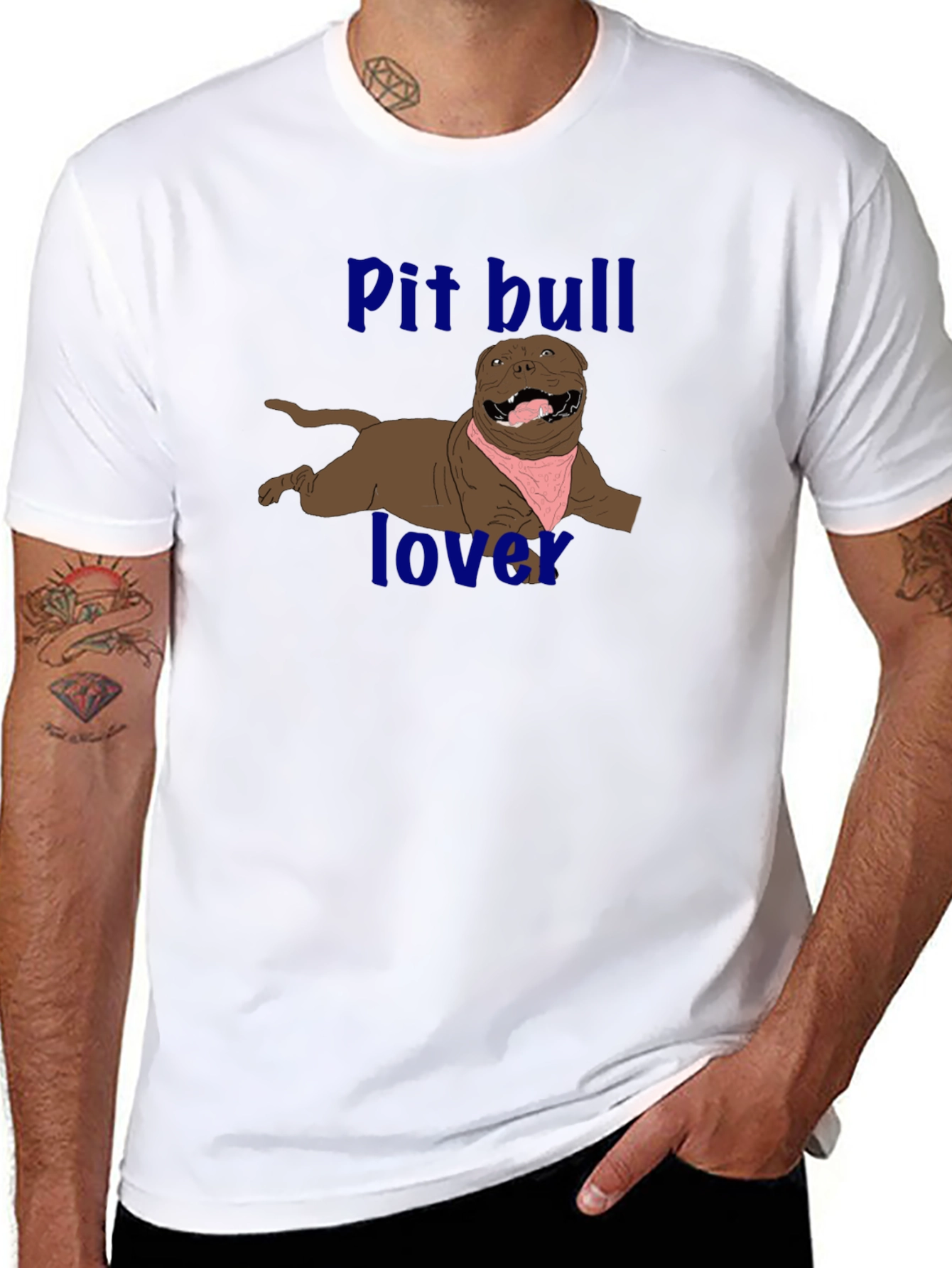 Pitbull Lover Graphic T-Shirt - Black