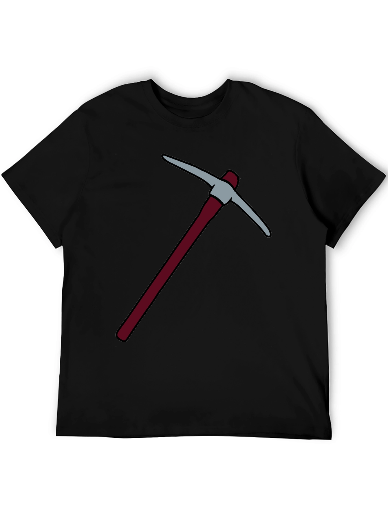 Pickaxe Graphic Tee - Black Cotton T-Shirt