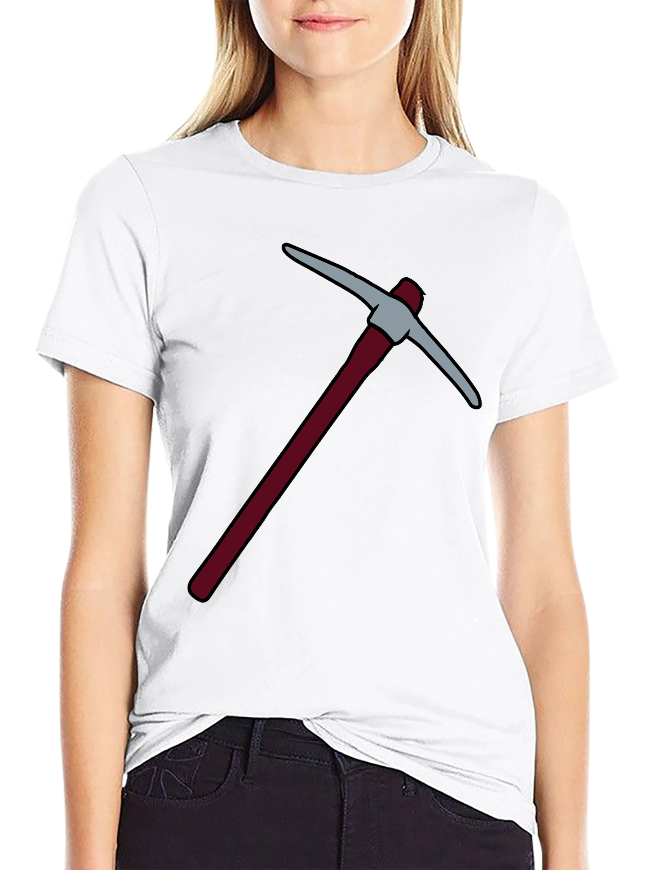 Pickaxe Graphic Tee - Black Cotton T-Shirt