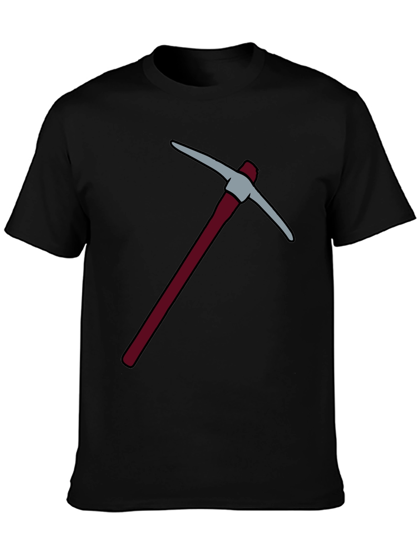 Pickaxe Graphic Tee - Black Cotton T-Shirt