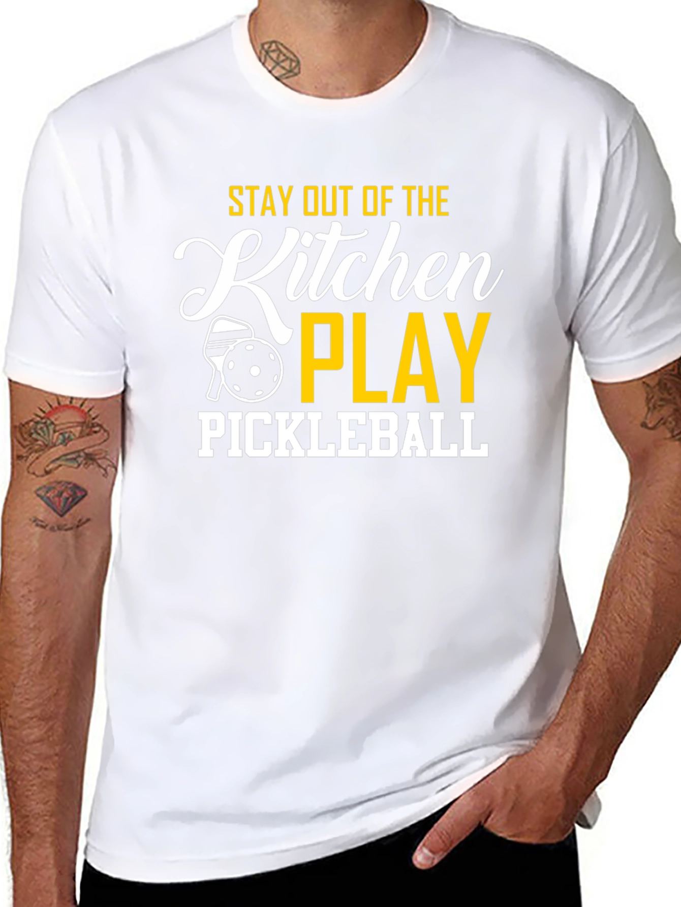 Pickleball T-Shirt: Stay Out of the Kitchen & Play!