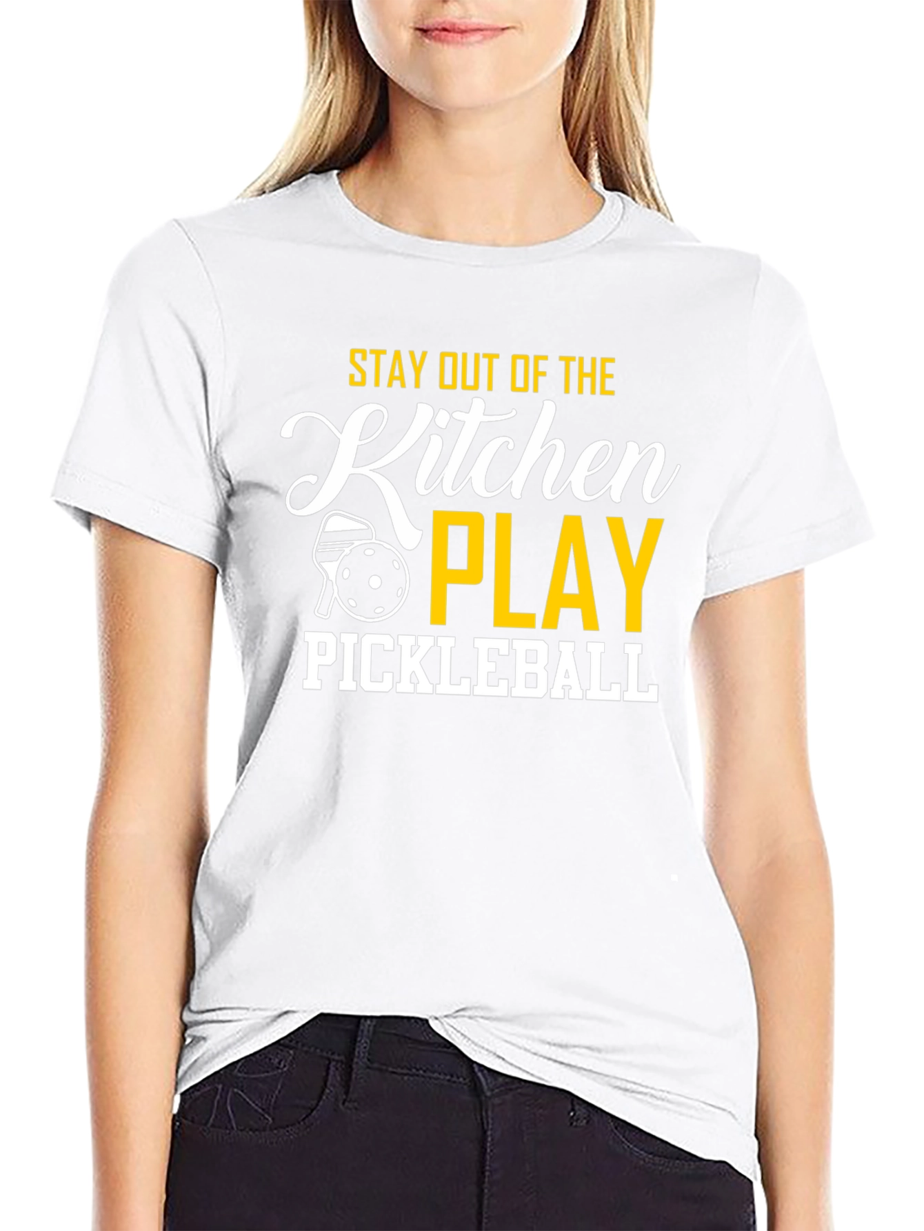 Pickleball T-Shirt: Stay Out of the Kitchen & Play!
