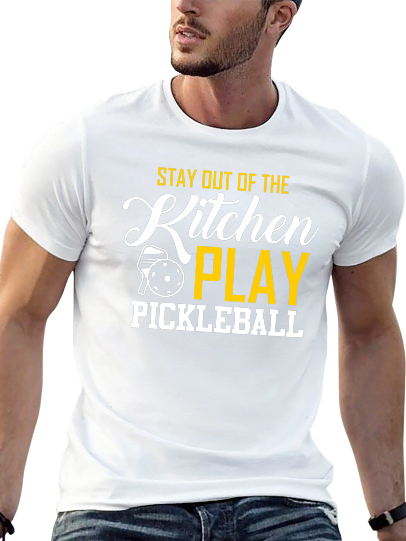 Pickleball T-Shirt: Stay Out of the Kitchen & Play!