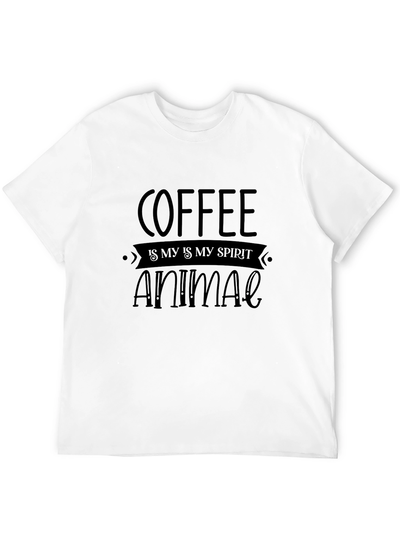 Coffee is My Spirit Animal Black T-Shirt