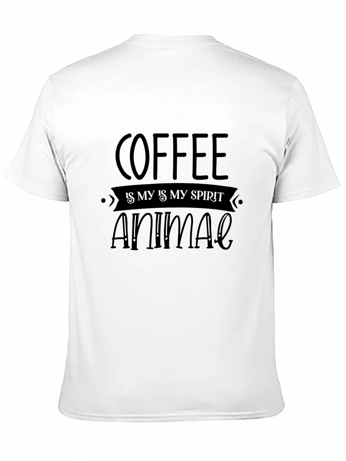 Coffee is My Spirit Animal Black T-Shirt