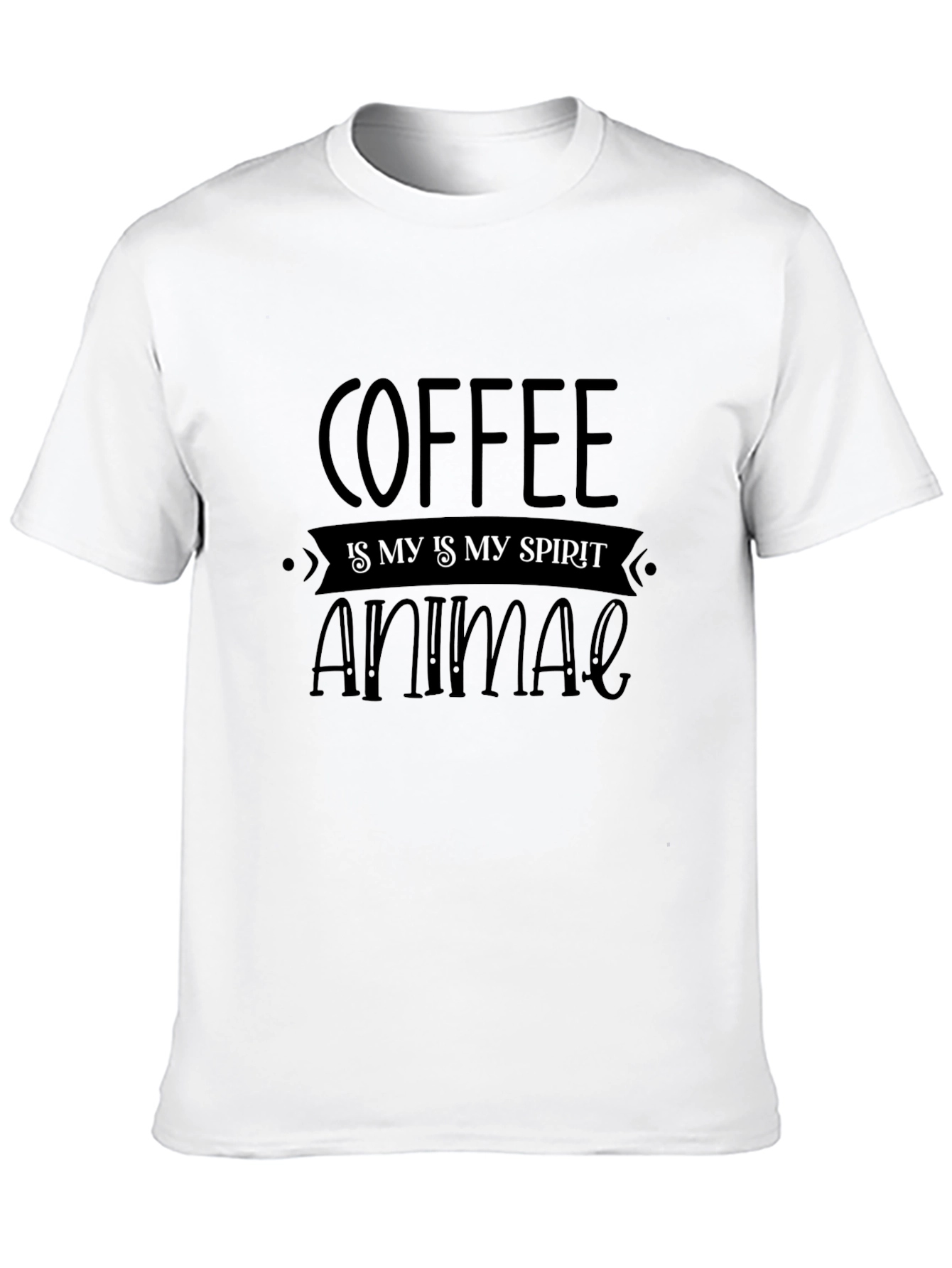 Coffee is My Spirit Animal Black T-Shirt