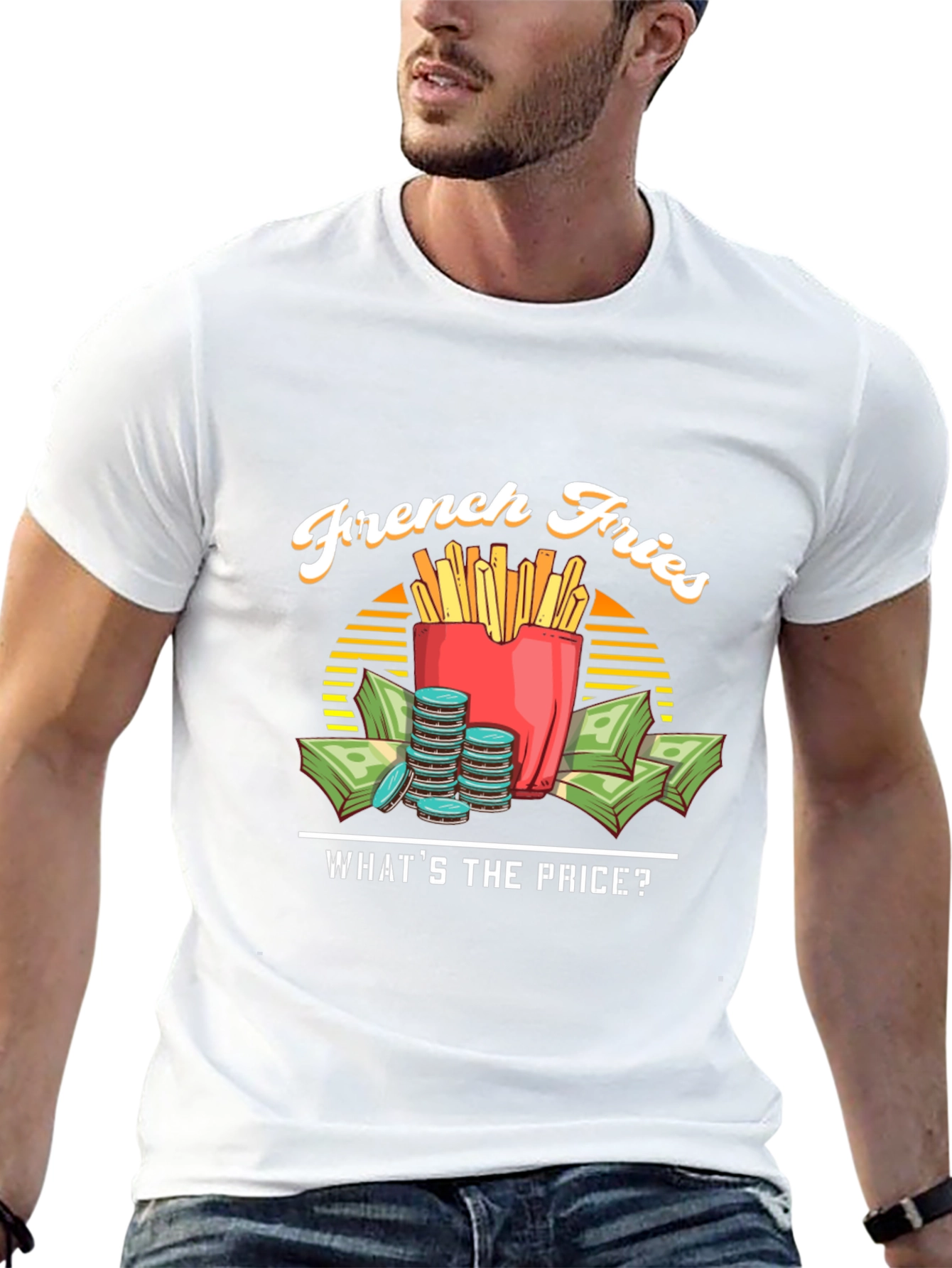 French Fries Whats the Price Black T-Shirt