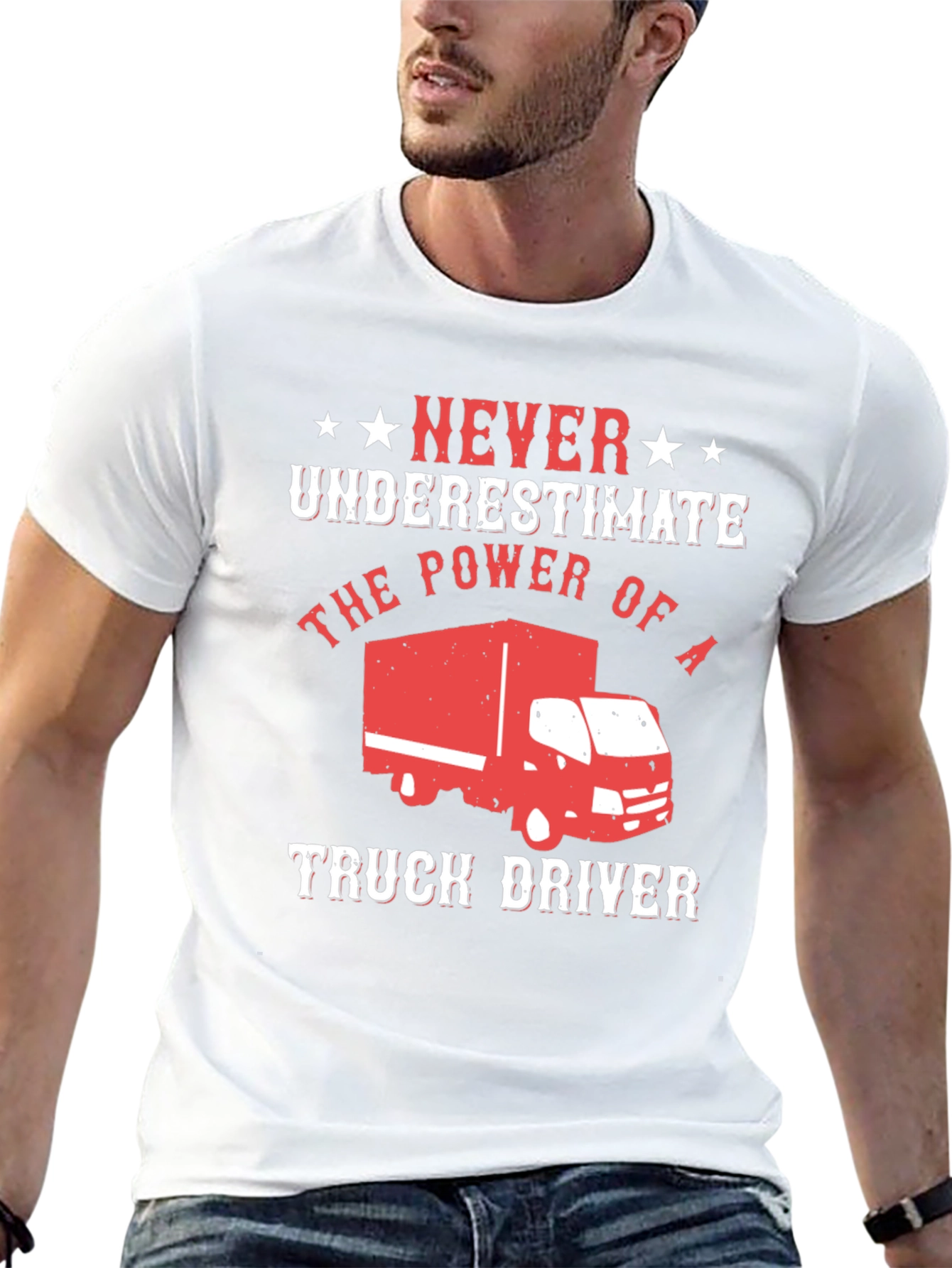 Never Underestimate Truck Driver Black T-Shirt