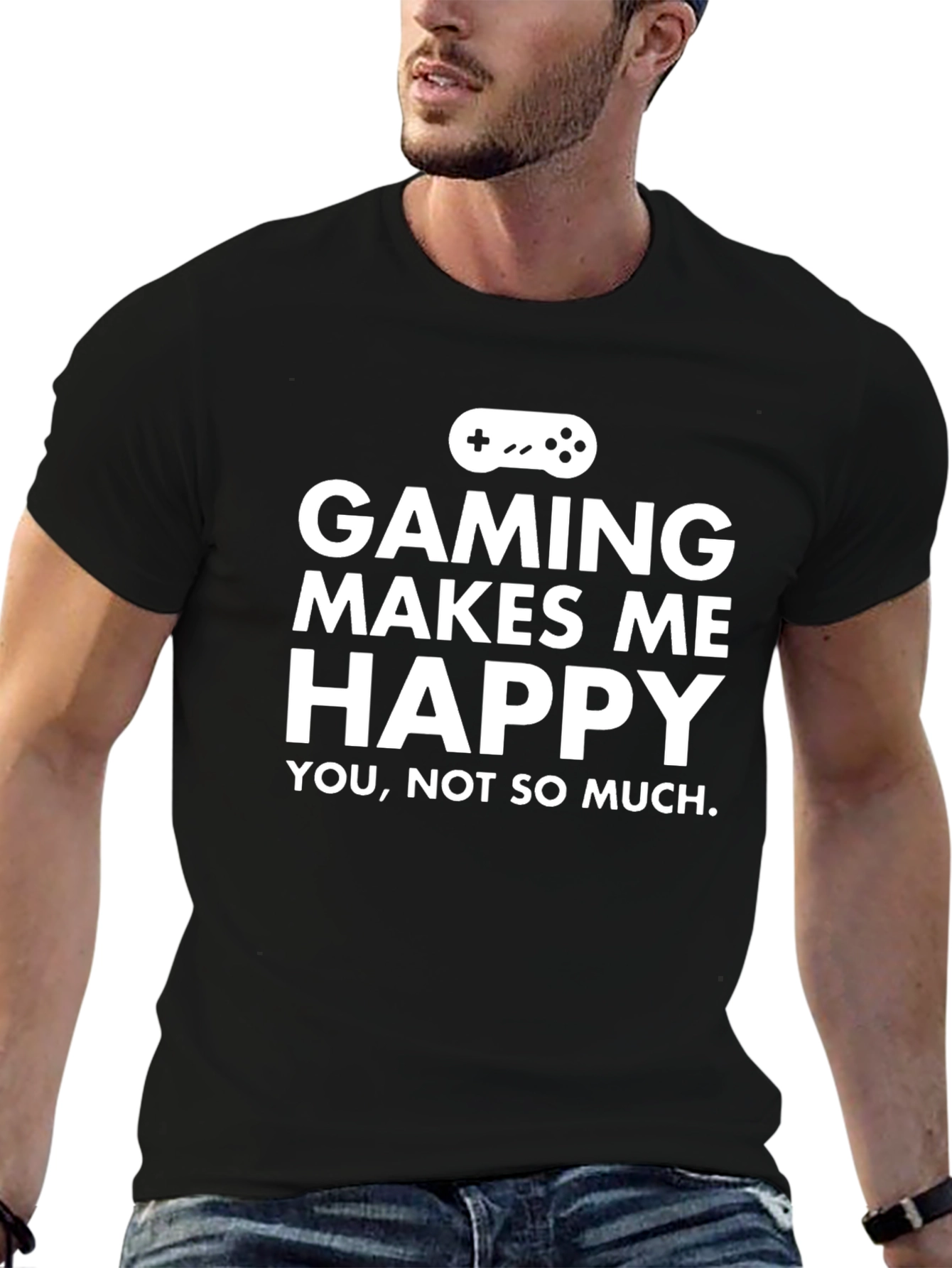 Gaming Makes Me Happy T-Shirt - Gamer Tee