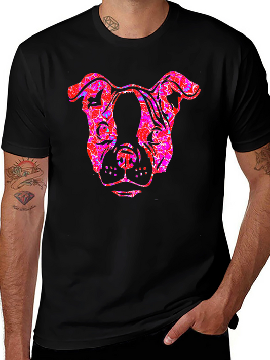Cool Graphic Dog Head T-Shirt