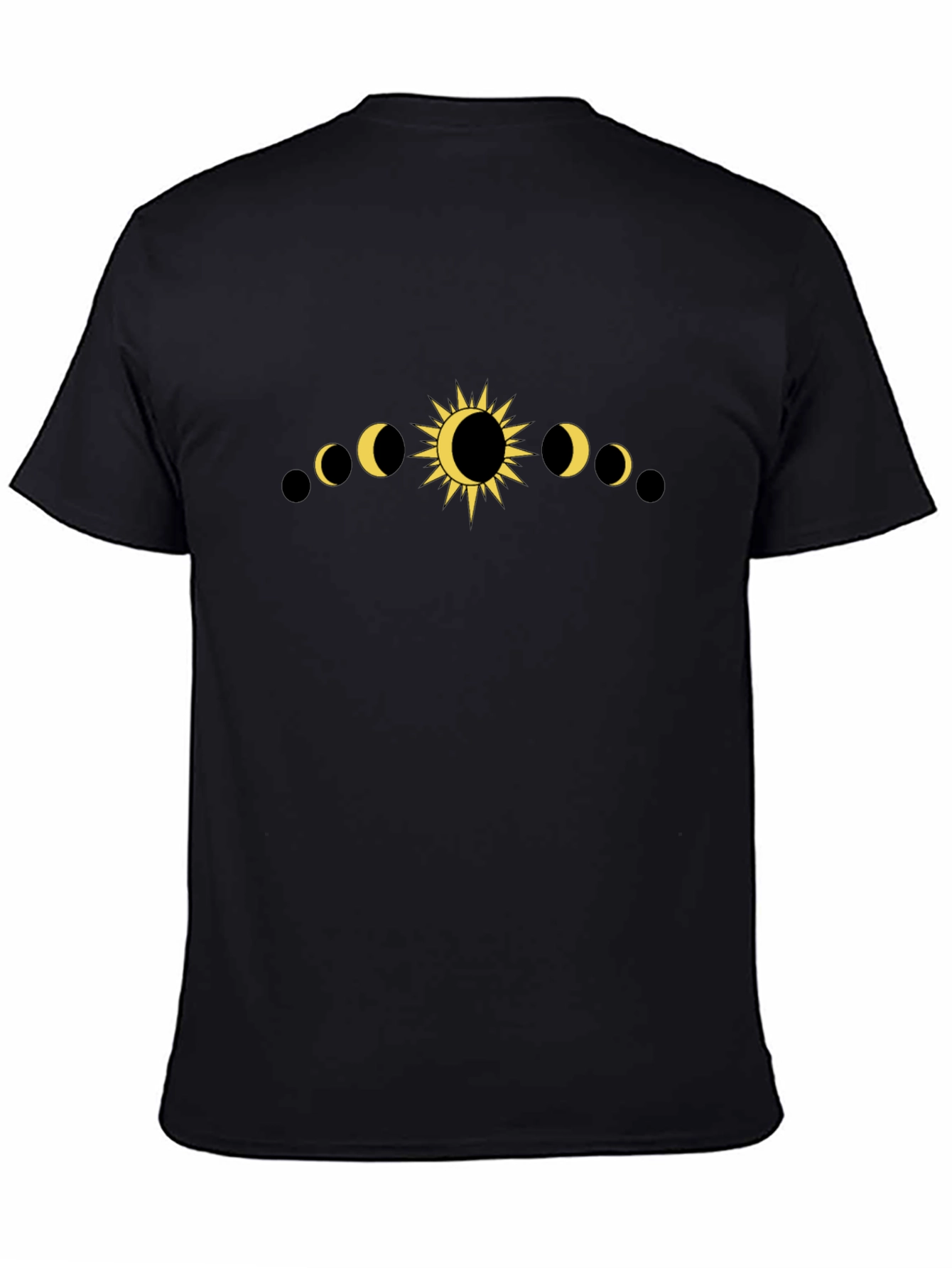 Phases of the Moon Graphic Tee - Black