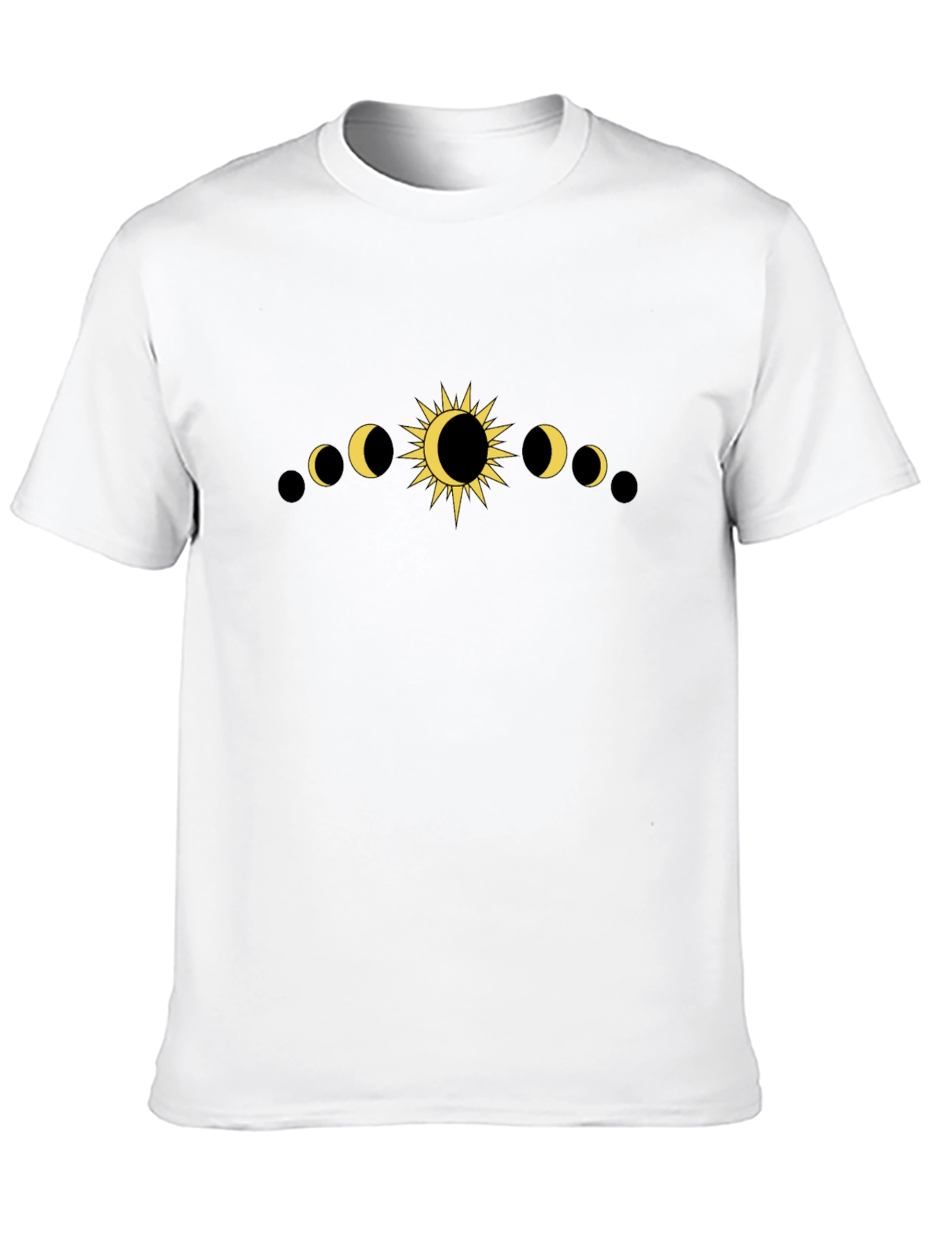 Phases of the Moon Graphic Tee - Black