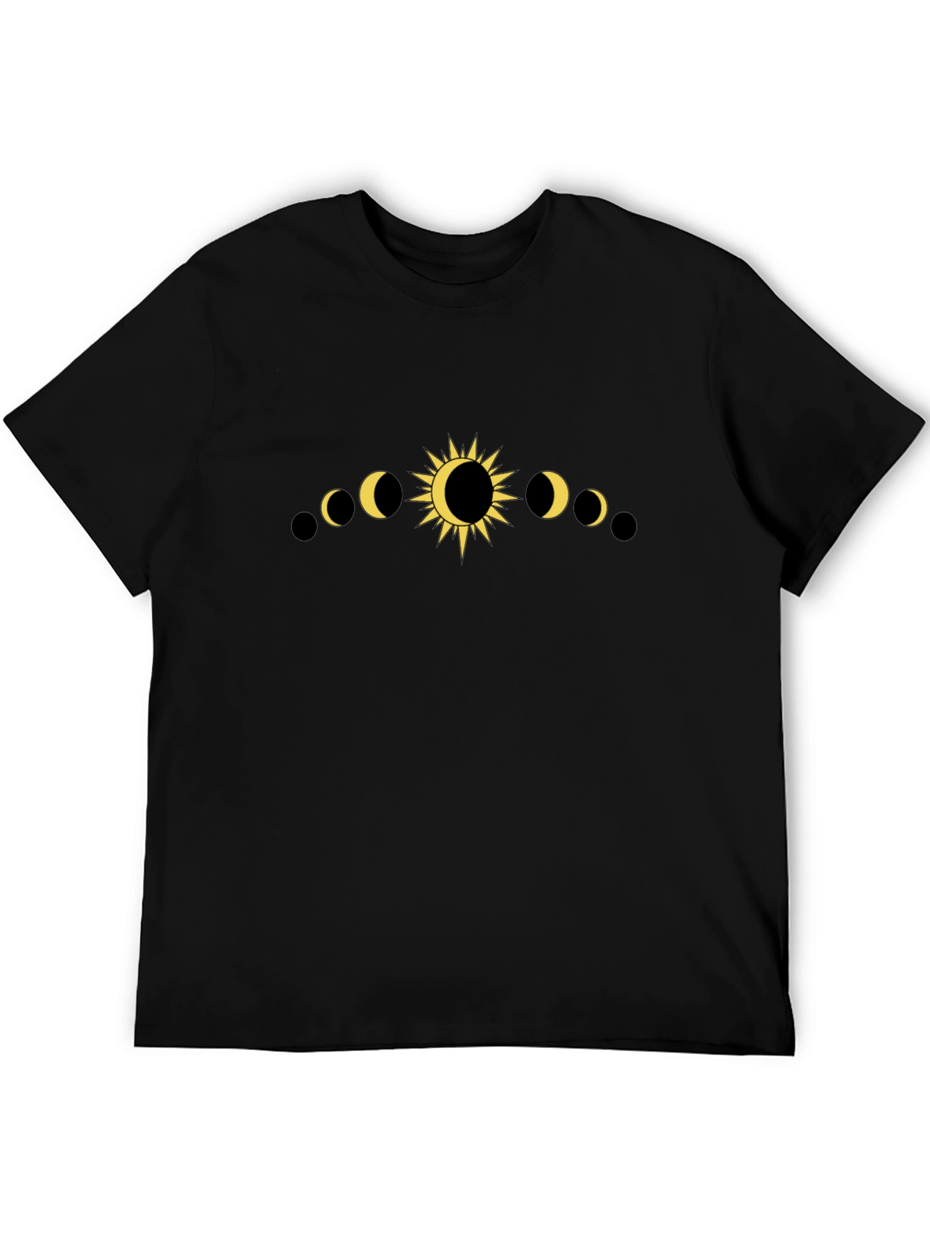 Phases of the Moon Graphic Tee - Black