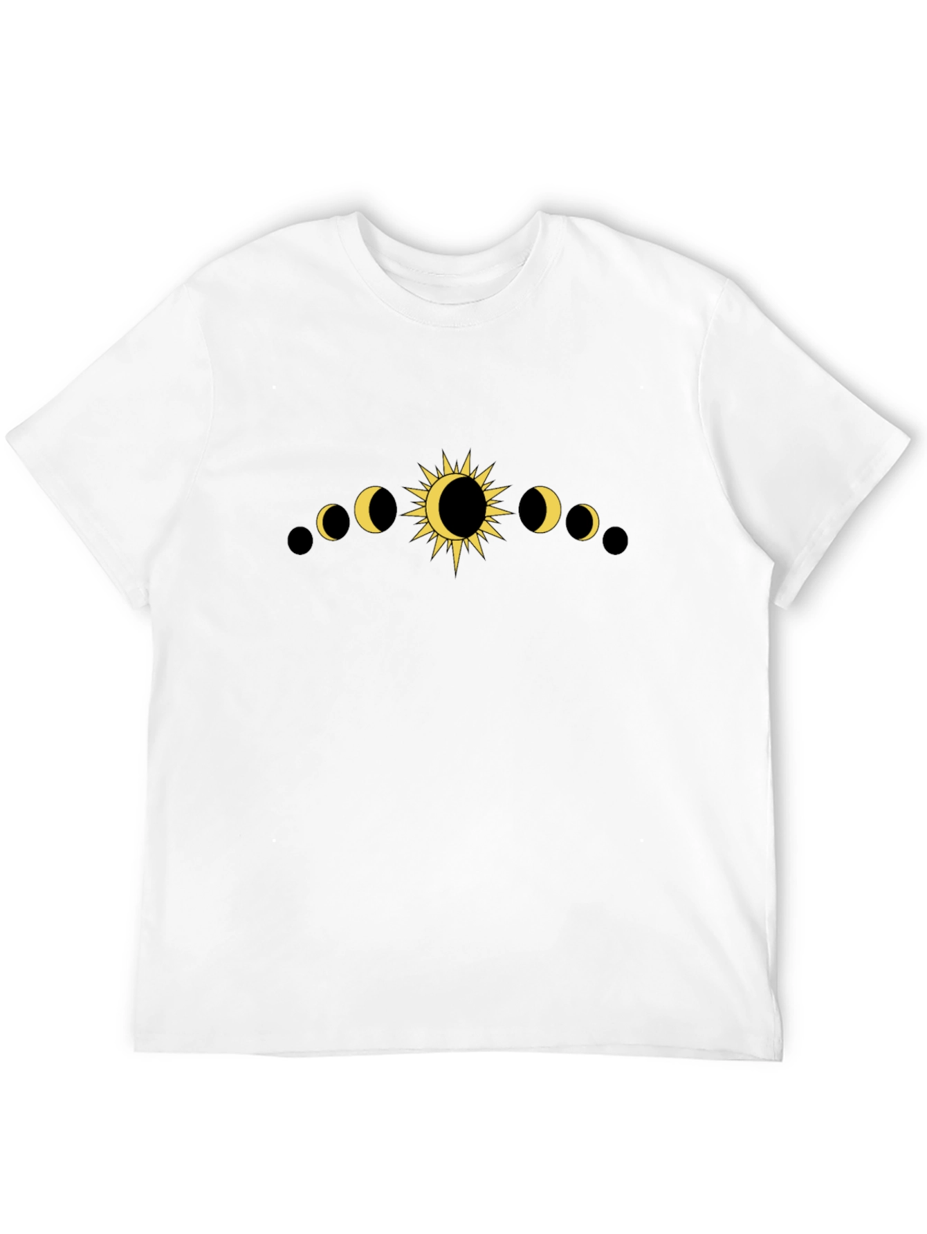 Phases of the Moon Graphic Tee - Black