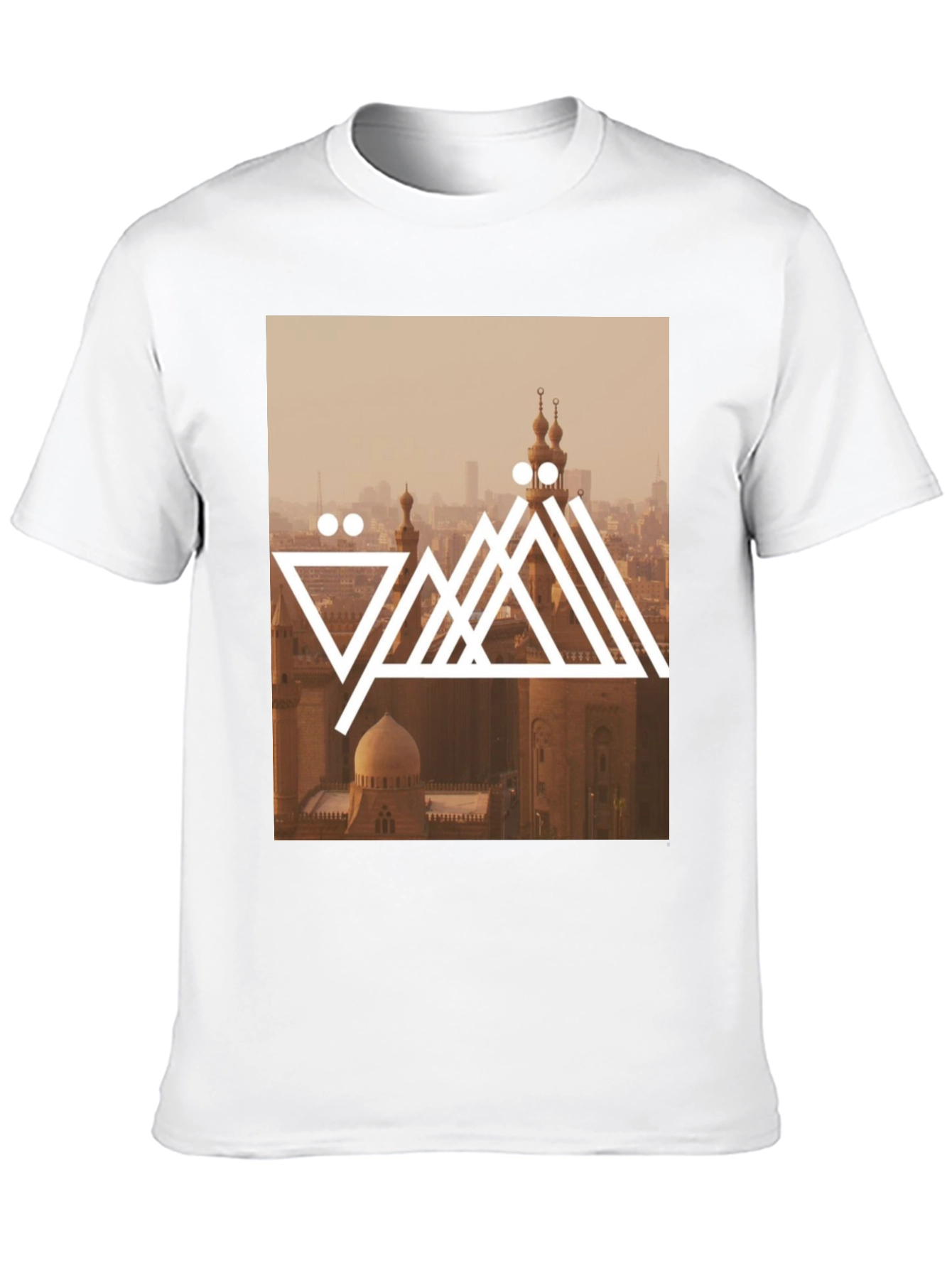 Cairo Skyline Graphic Tee - Trendy Black T-Shirt