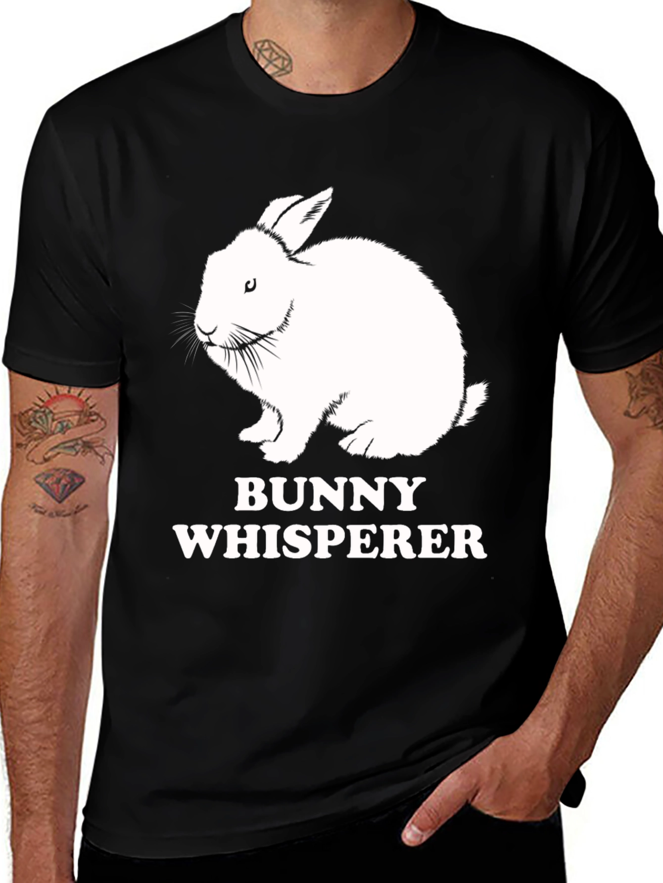 Bunny Whisperer Graphic Tee - Cute Rabbit T-Shirt