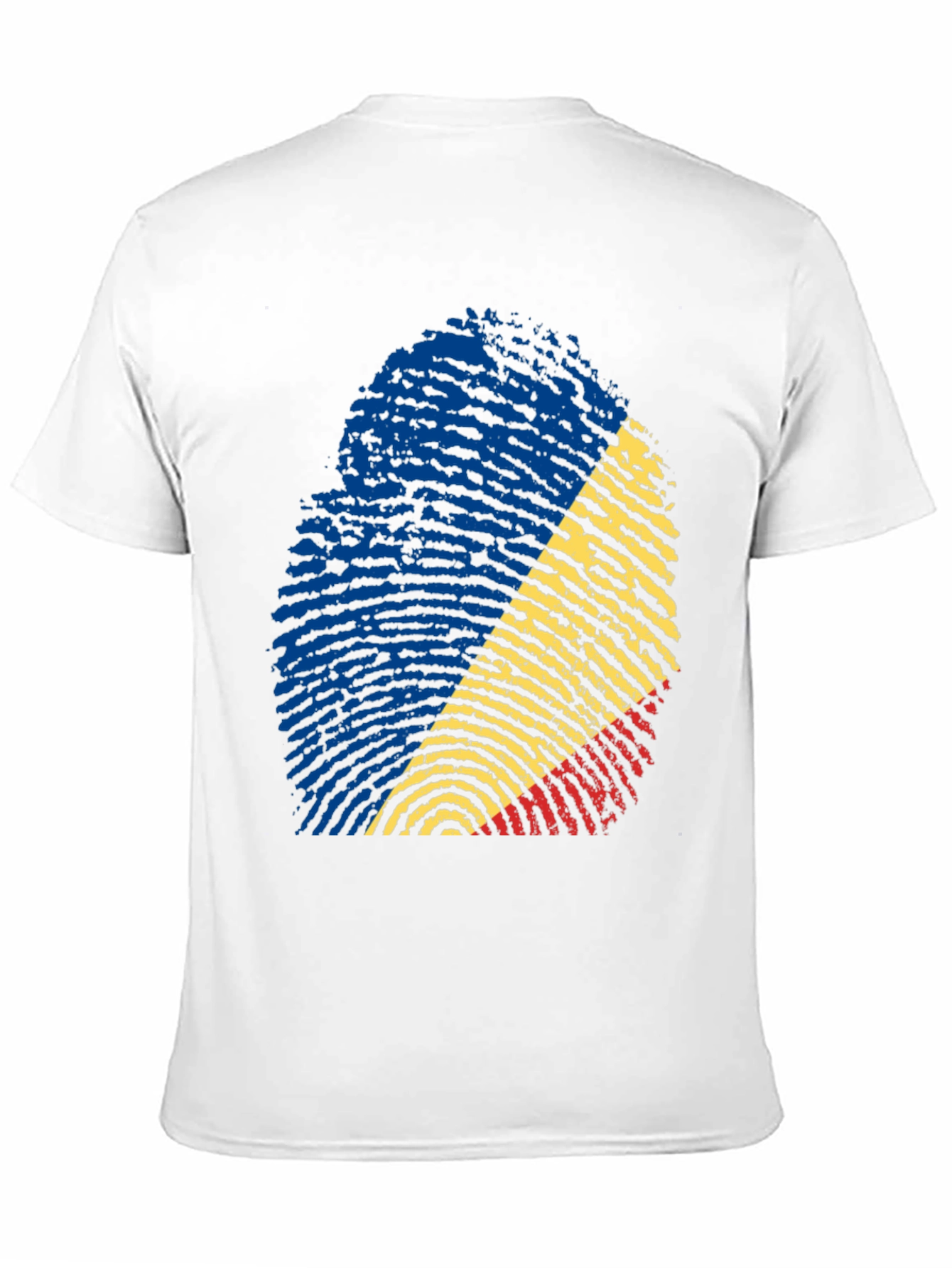 Romania Flag Fingerprint T-Shirt