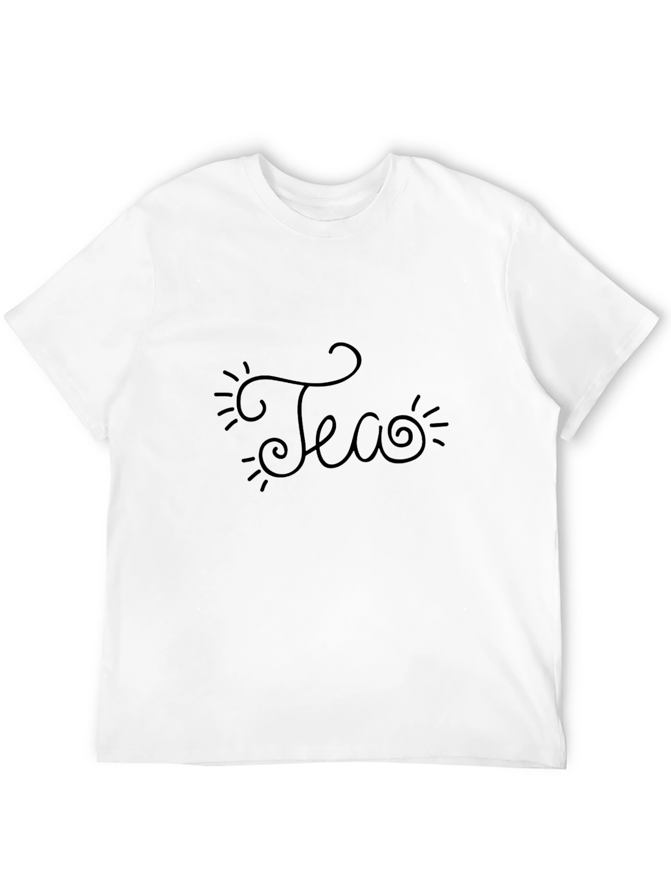 Stylish Black T-Shirt with Tea Graphic Design