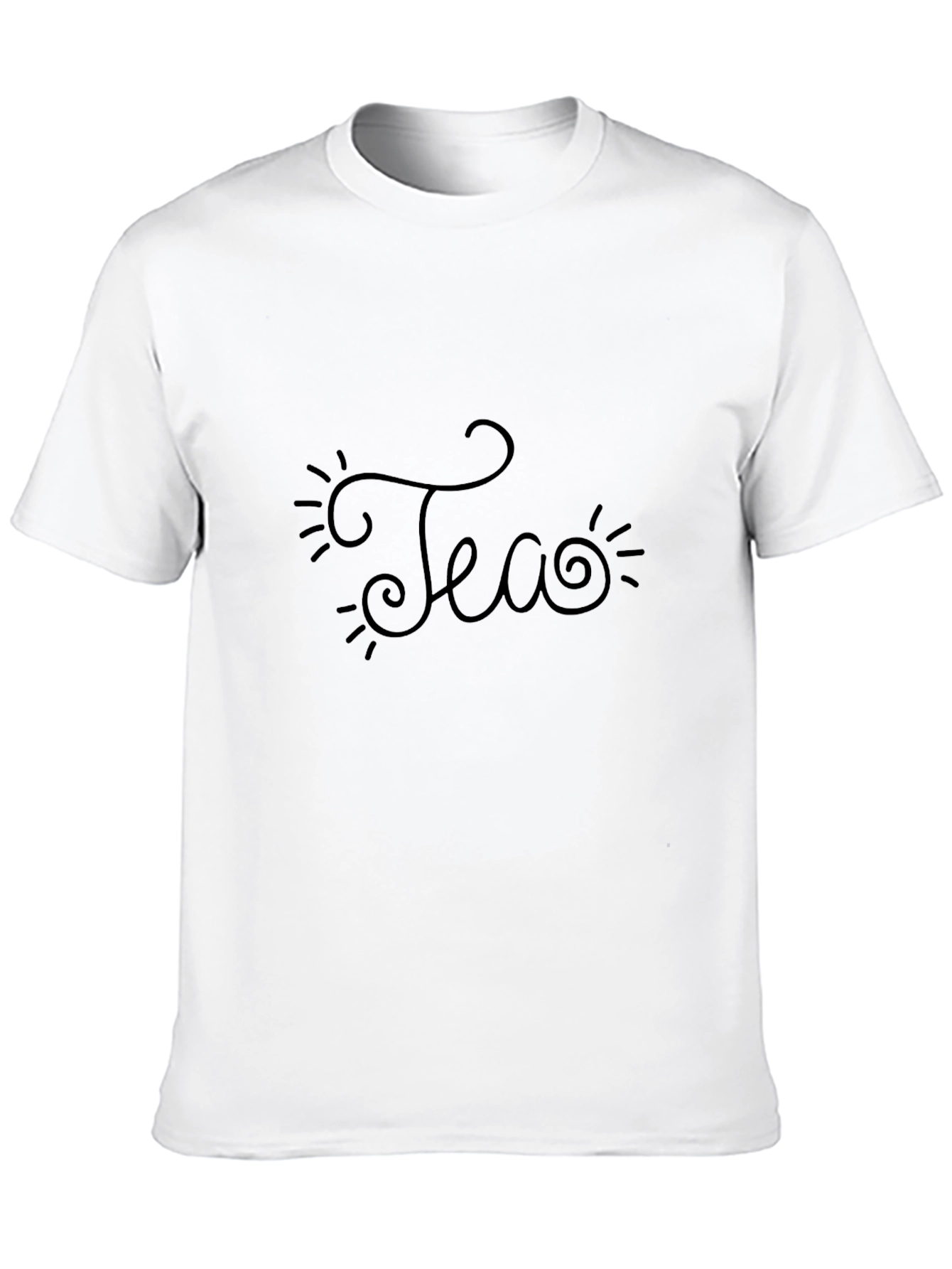 Stylish Black T-Shirt with Tea Graphic Design