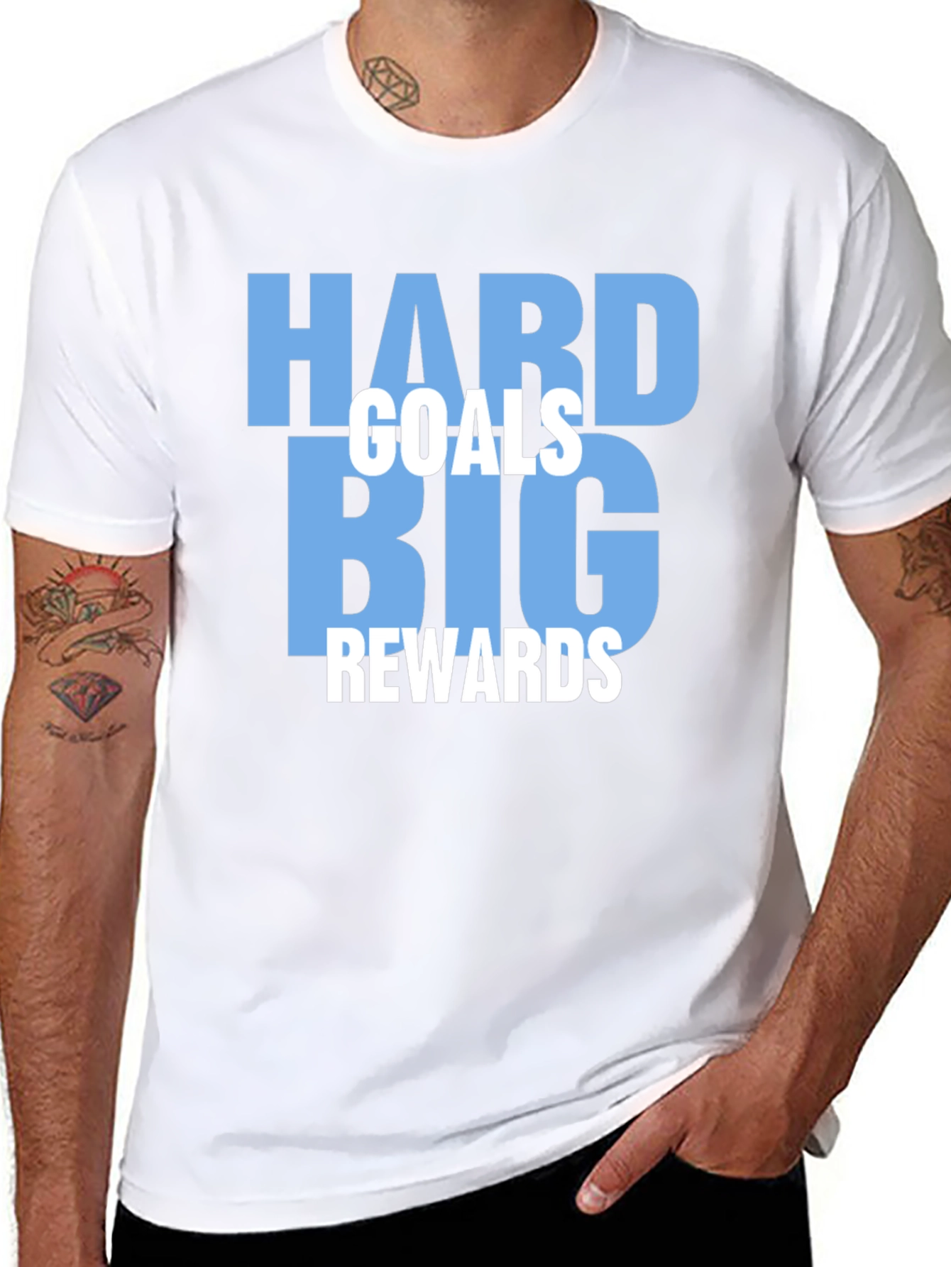 Motivational Hard Goals Big Rewards T-Shirt