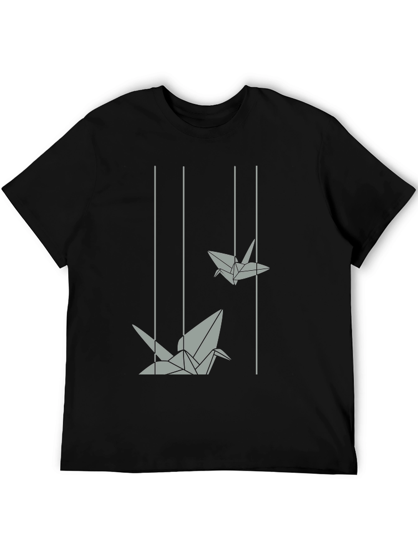 Origami Crane Graphic Tee - Modern Style