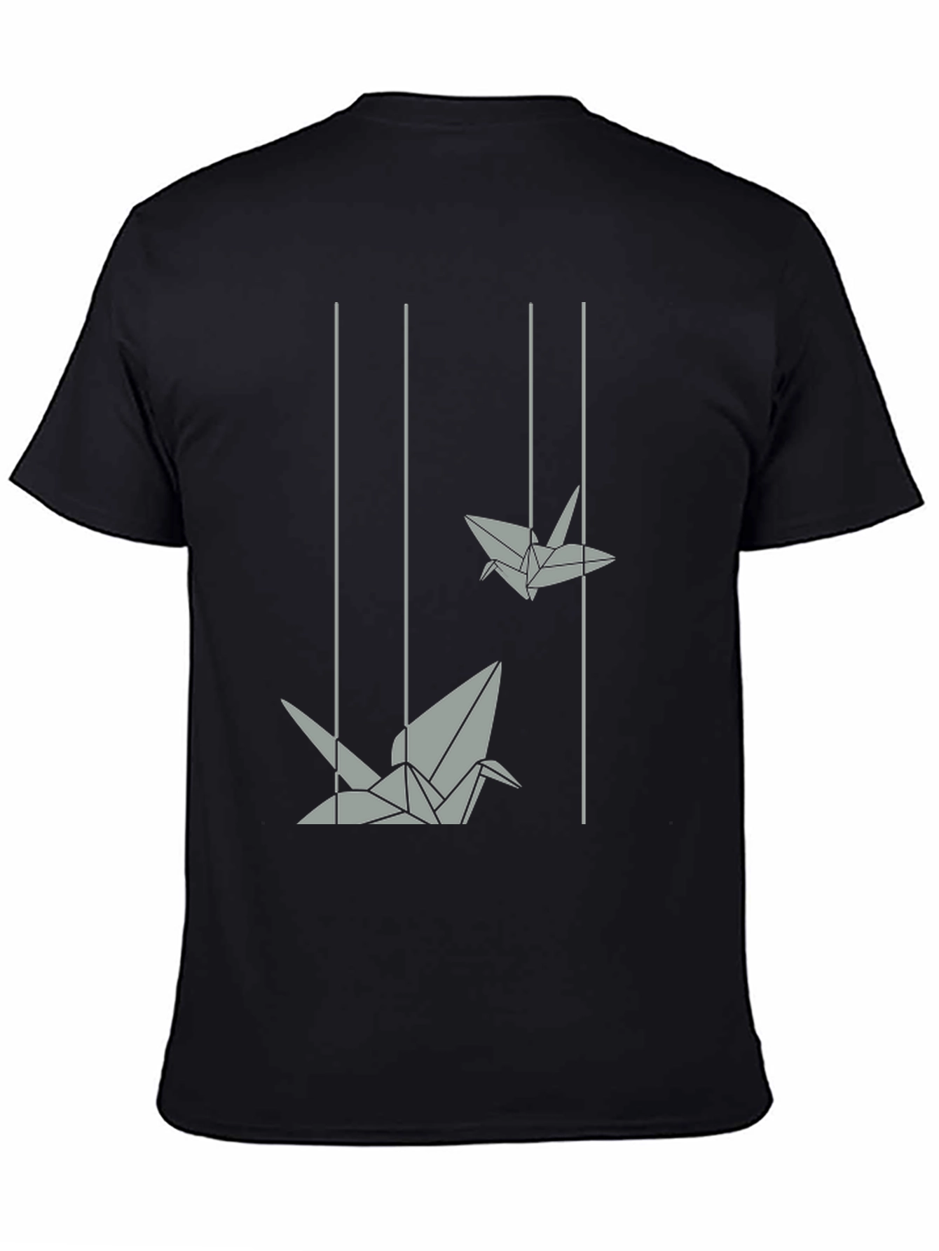 Origami Crane Graphic Tee - Modern Style