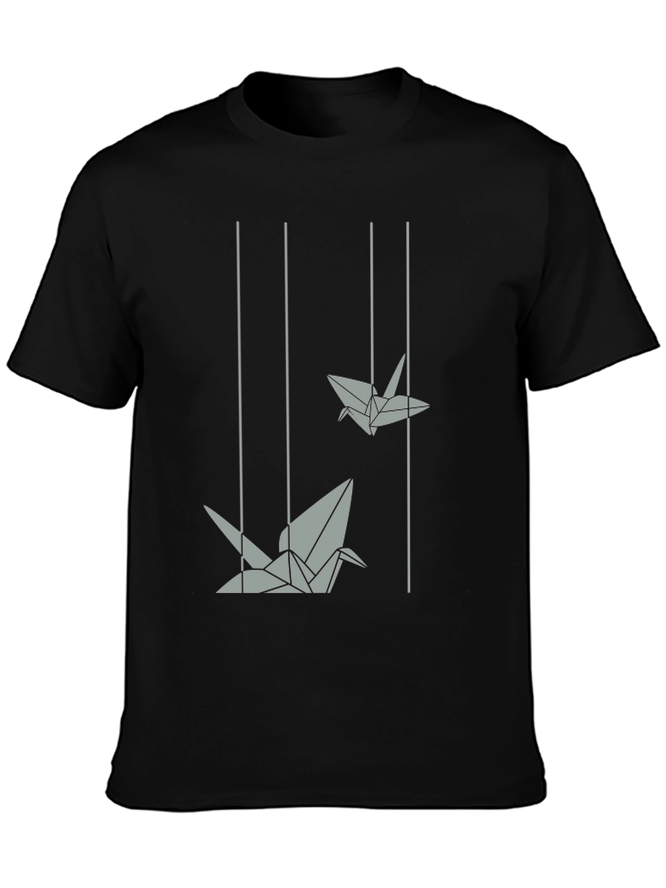 Origami Crane Graphic Tee - Modern Style