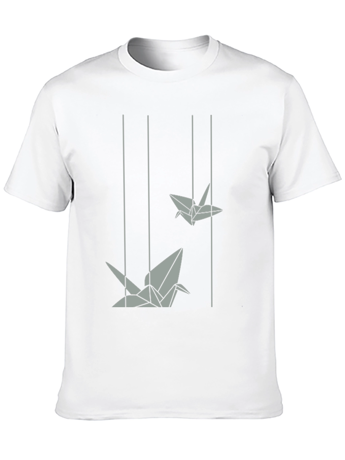 Origami Crane Graphic Tee - Modern Style