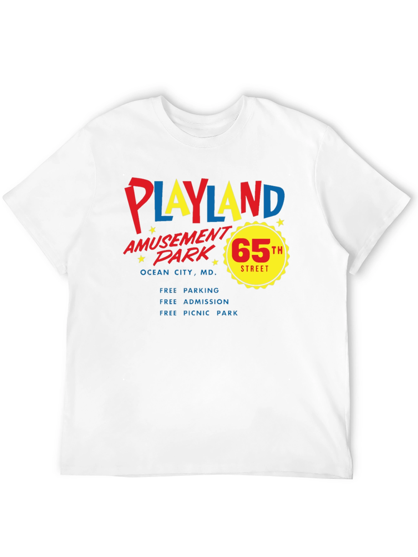 Playland Amusement Park Black T-Shirt