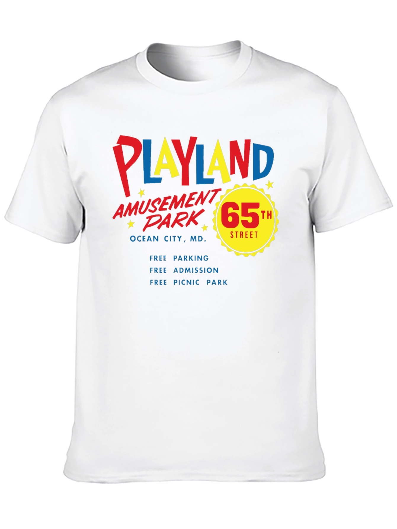 Playland Amusement Park Black T-Shirt