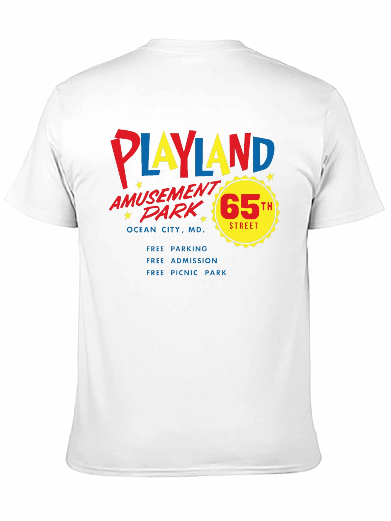 Playland Amusement Park Black T-Shirt