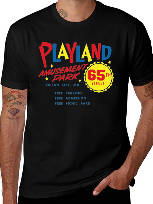 Playland Amusement Park Black T-Shirt