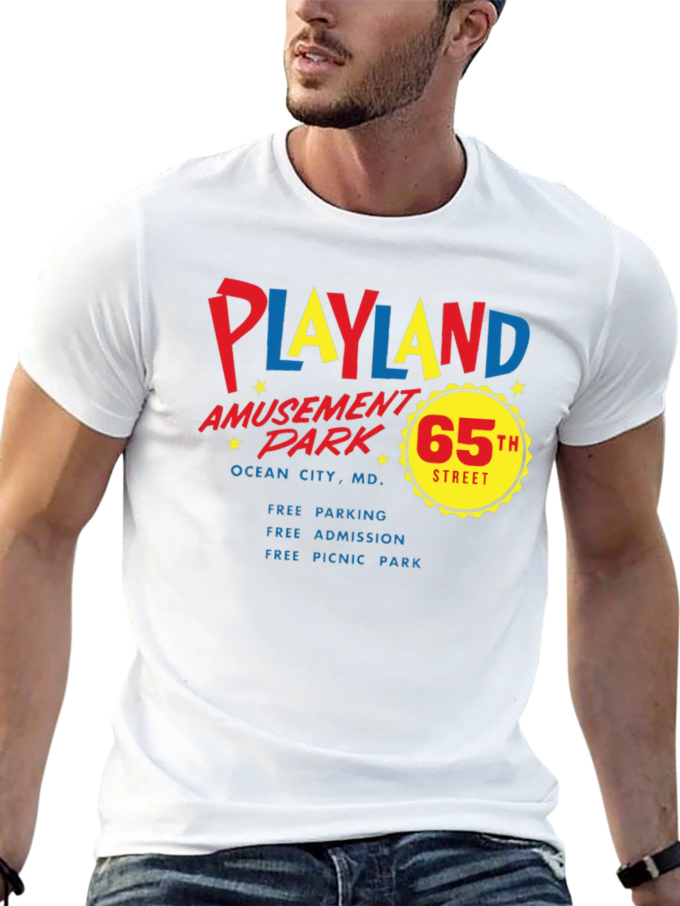 Playland Amusement Park Black T-Shirt